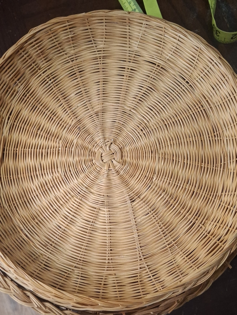 Natural Wicker Round Paper Plate Holders - Tan 6 Pack
